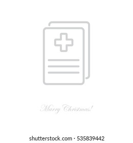 Web line icon. Medical forms, medical certificate