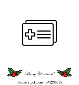 Web line icon. Medical forms, medical certificate