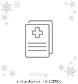 Web line icon. Medical forms, medical certificate