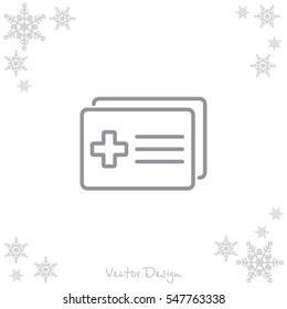 Web line icon. Medical forms, medical certificate