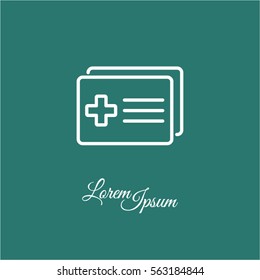 Web line icon. Medical forms, medical certificate
