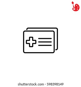 Web line icon. Medical forms, medical certificate