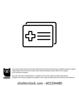 Web line icon. Medical forms, medical certificate