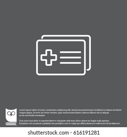 Web line icon. Medical forms, medical certificate
