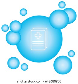 Web line icon. Medical forms, medical certificate