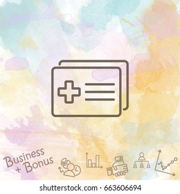 Web line icon. Medical forms, medical certificate