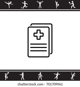 Web line icon. Medical forms, medical certificate