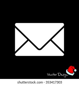 Web line icon. Message, closed envelope