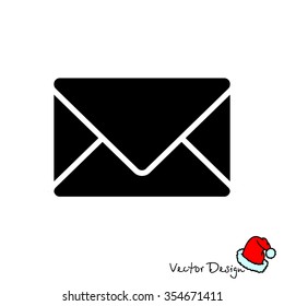 Web line icon. Message, closed envelope