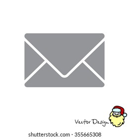 Web line icon. Message, closed envelope