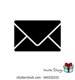 Web line icon. Message, closed envelope