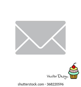 Web line icon. Message, closed envelope