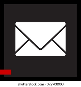 Web line icon. Message, closed envelope
