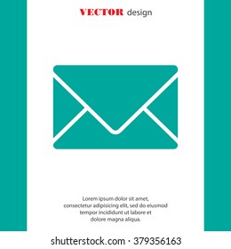 Web line icon. Message, closed envelope