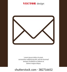 Web line icon. Message, closed envelope