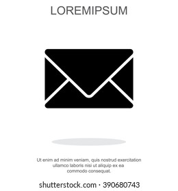 Web line icon. Message, closed envelope