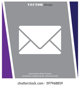 Web line icon. Message, closed envelope