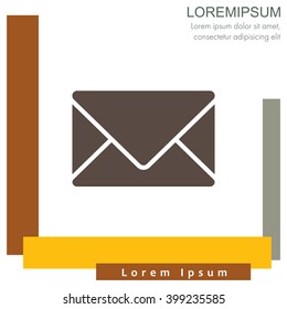 Web line icon. Message, closed envelope