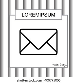 Web line icon. Message, closed envelope