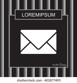 Web line icon. Message, closed envelope