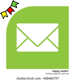 Web line icon. Message, closed envelope