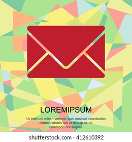 Web line icon. Message, closed envelope