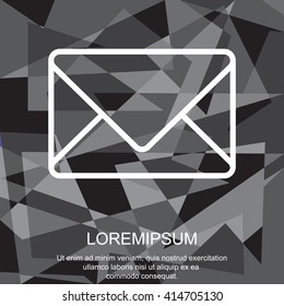 Web line icon. Message, closed envelope