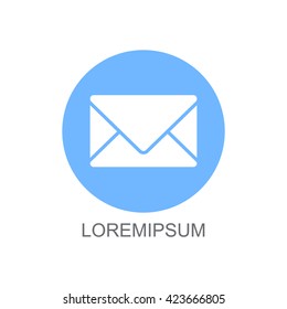 Web line icon. Message, closed envelope