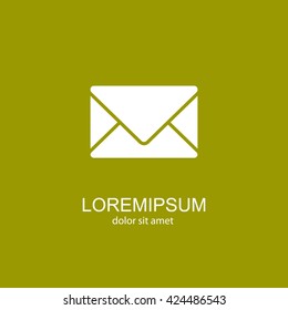 Web line icon. Message, closed envelope