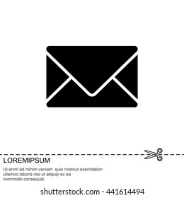 Web line icon. Message, closed envelope