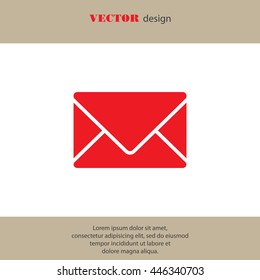 Web line icon. Message, closed envelope