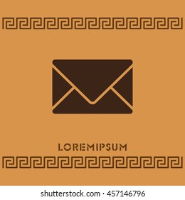 Web line icon. Message, closed envelope