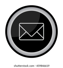 Web line icon. Message, closed envelope