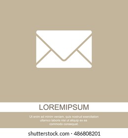 Web line icon. Message, closed envelope