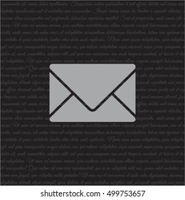 Web line icon. Message, closed envelope