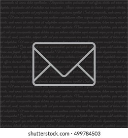 Web line icon. Message, closed envelope
