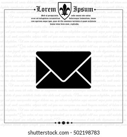 Web line icon. Message, closed envelope
