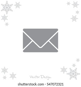 Web line icon. Message, closed envelope