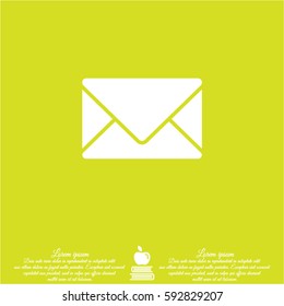 Web line icon. Message, closed envelope