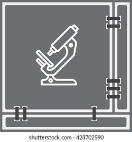 Web line icon. Microscope