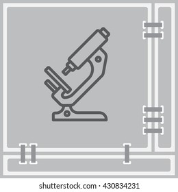 Web line icon. Microscope
