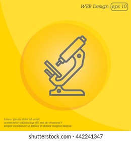 Web line icon. Microscope