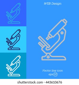 Web line icon. Microscope