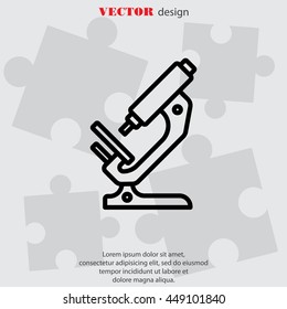 Web line icon. Microscope