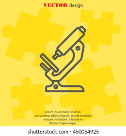 Web line icon. Microscope