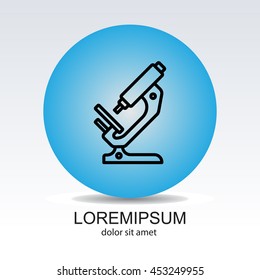 Web line icon. Microscope
