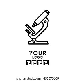 Web line icon. Microscope