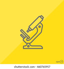 Web line icon. Microscope