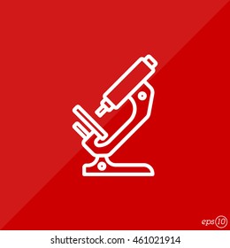 Web line icon. Microscope