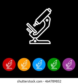 Web line icon. Microscope